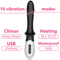 Wibrator do masażu punktu G lub prostaty (Silicone Prostate/G - spot Massager) z funkcją podgrzewania, Fox, Bailey 2