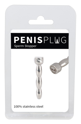 Dilator metalowy, pełny w środku, Penis Plug Sperm Stopper