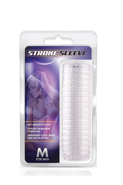 Nakładka na penisa, otwarta (przelotowa), TPE, przezroczysta, stymulująca pochwę Stroke Sleeve Nakładka na penisa, otwarta (przelotowa), TPE, przezroczysta, stymulująca pochwę Stroke Sleeve