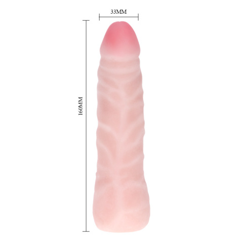 Dildo bez przyssawki, bez jąder, z kręgosłupem, cyberskóra, Sextoy
