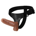Strap-on z jednym dildem, wersja zakładana przez kobiety, Baile4 Ultra Passionate Harness Realdeal Penis 6,2, z wibracjami