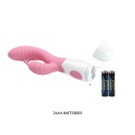 WIbrator na baterie, Hyman Pretty Love, silikon, stymulacja punktu G i łechtaczki