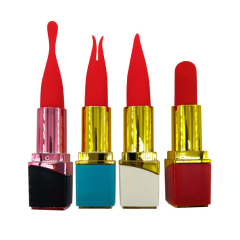 Mini masażer (stymulator) łechtaczki, szminka, Vibrating Cunnilingus, USB, dodatkowe silikonowe nakładki