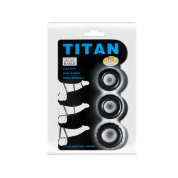 Zestaw pierścieni erekcyjnych Titan Baile, silikon, 3 rozmiary