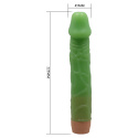 Dildo z wibracjami (realistyczny wibrator) Barbara 8,8 zielony, baterie, TPE