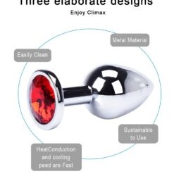 Metalowy, aluminiowy korek analny (zatyczka analna, plug), rozmiar M