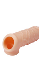 Nakładka na penisa, z zaczepem na jądra, płynny silikon, RealStuff Extender