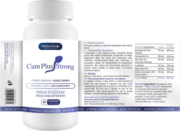 Suplement diety Cum Plus Strong, poprawiający ilość, jakość i smak spermy, 60 kapsułek