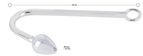 Hak analny, metal, rozmiar M