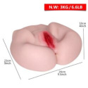 Masturbator realistyczny, wagina i anus, Butterfly Shape, 3 kg, cyberskóra.