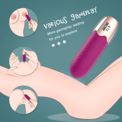 Mini masażer/stymulator łechtaczki, sutków, Candice, S-Hande, silikon, USB