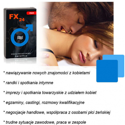 Perfumy męskie z feromonami, FX24, 5ml, butelka z kulką