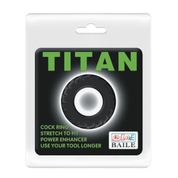 Pierścień erekcyjny Titan Baile Green, silikon