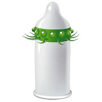 Prezerwatywa (śmieszna, z wąsami), EGZO, pudełko - 1 sztuka, różne wzory