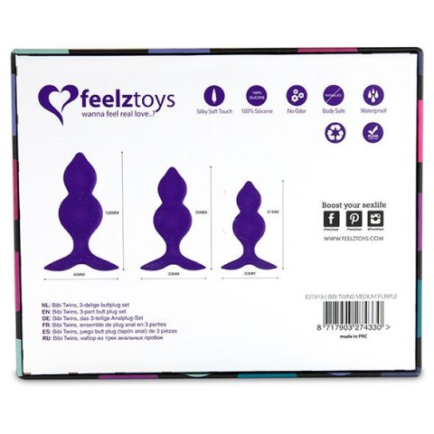 Zestaw korków analnych (komplet zatyczek analny) do treningu, silikon, Bibi Twin